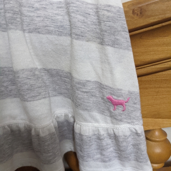 Victoria's secret Pink gray and white night gown - Picture 3 of 4